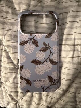 Rifle Paper Co. Blue Hydrangea 17 pro max iPhone case